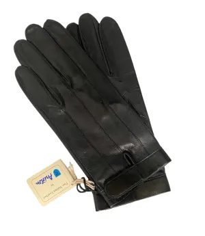 Albee Classic Italian Leather Pleated Unlined Gloves - 9569