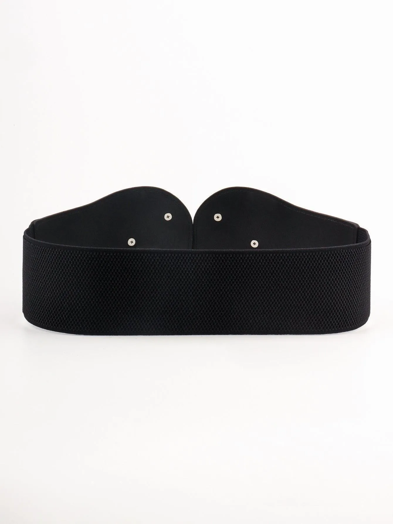 Alloy Buckle PU Leather Wide Stretch Waist Belt