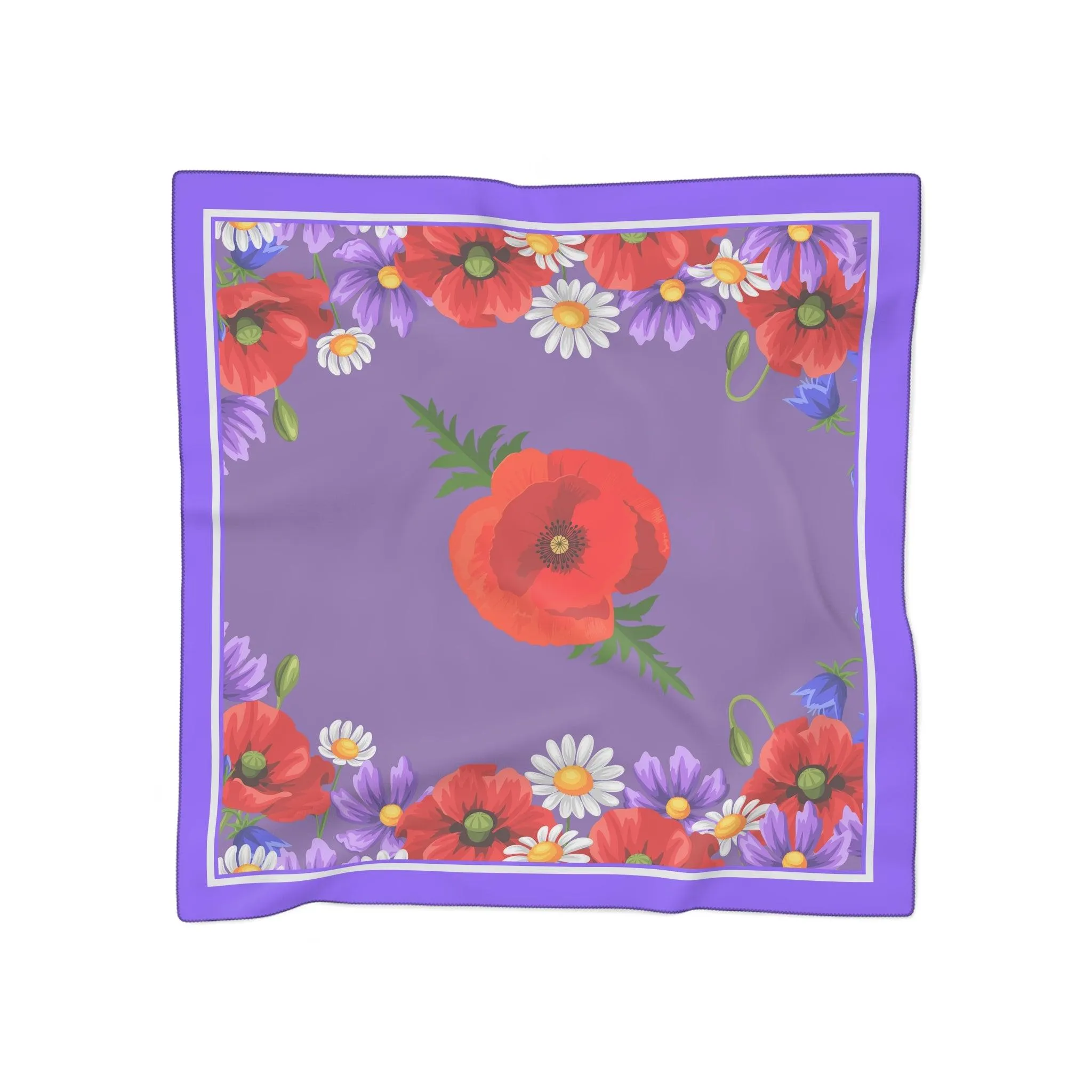 Artisan-Designed Sheer Scarf in Radiant Scarlet Poppy