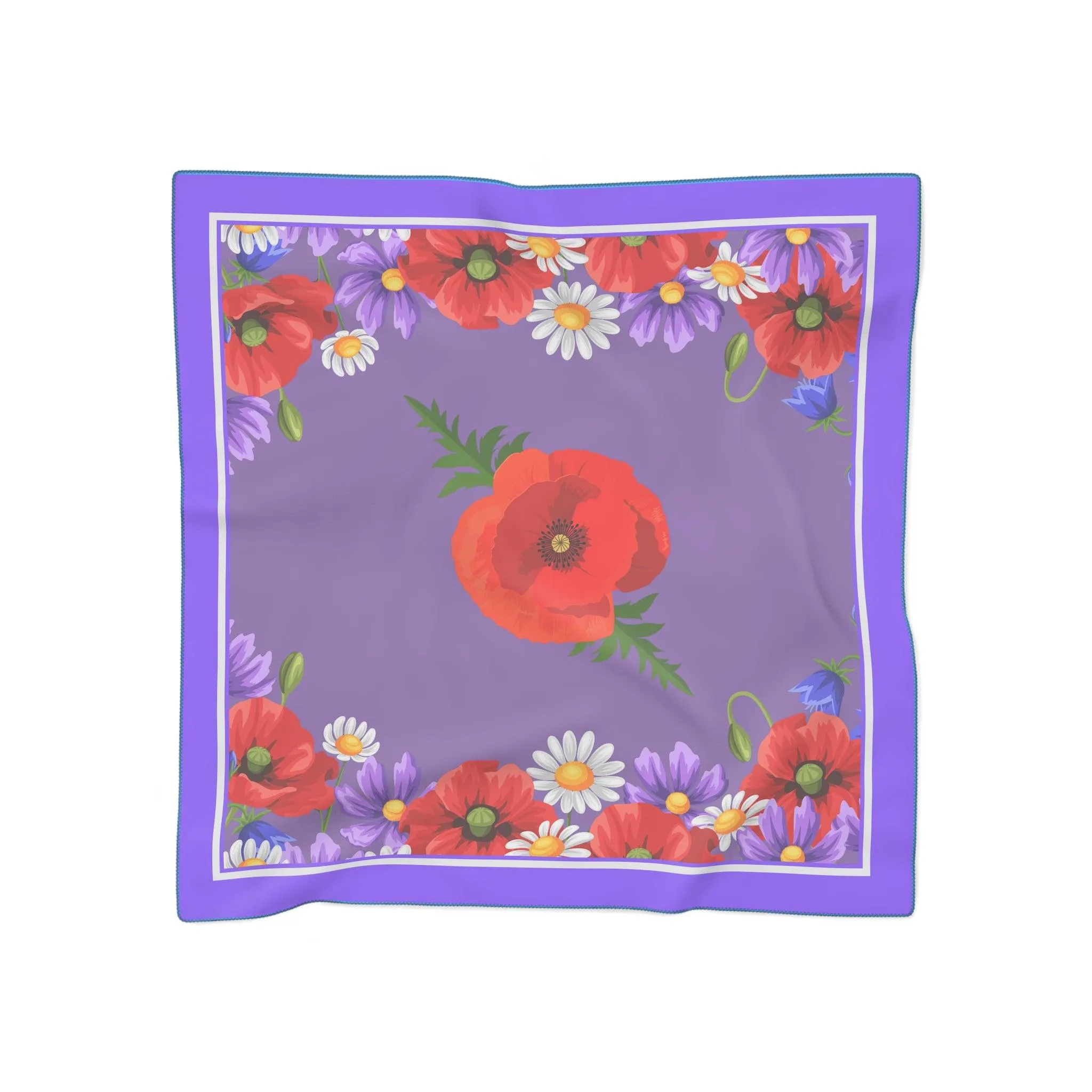 Artisan-Designed Sheer Scarf in Radiant Scarlet Poppy
