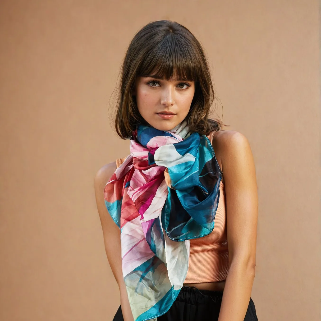 Daisy Silk Scarf