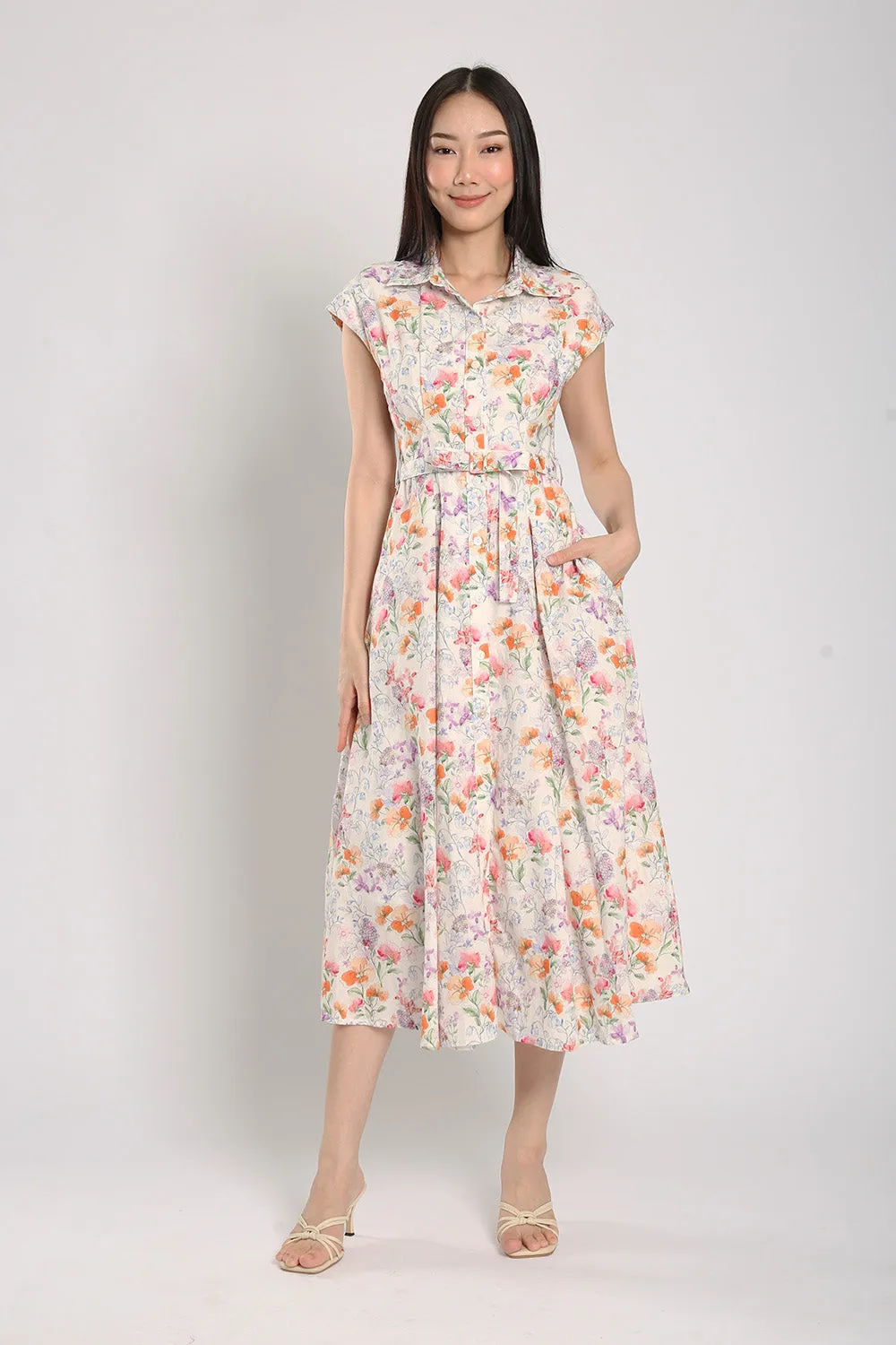Dezza Midi Dress in Floral Prints