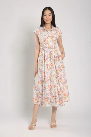Dezza Midi Dress in Floral Prints