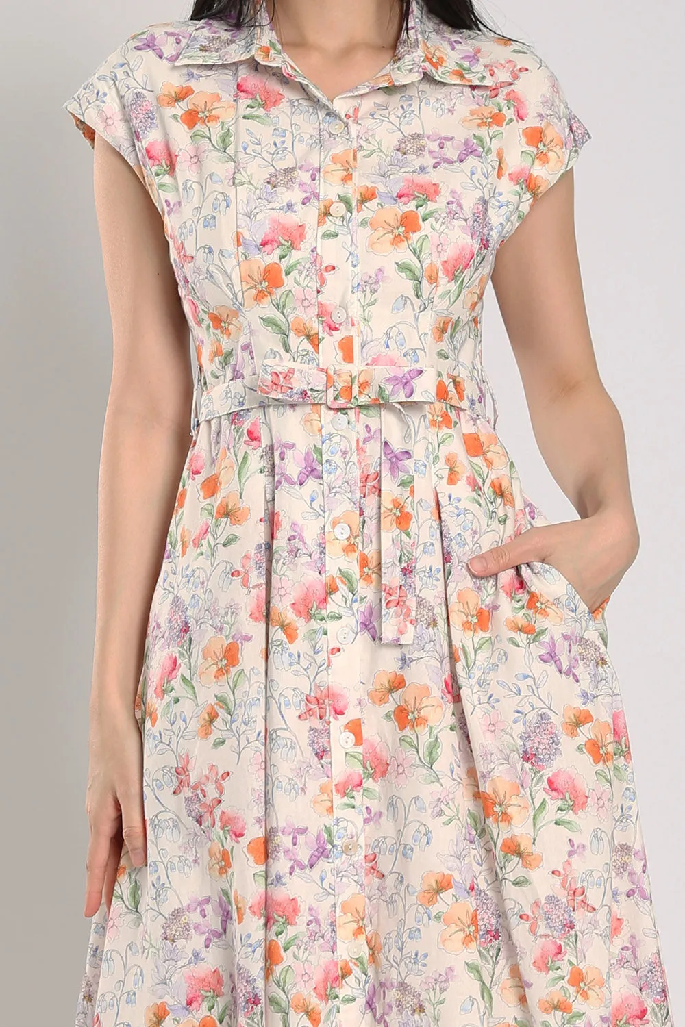 Dezza Midi Dress in Floral Prints
