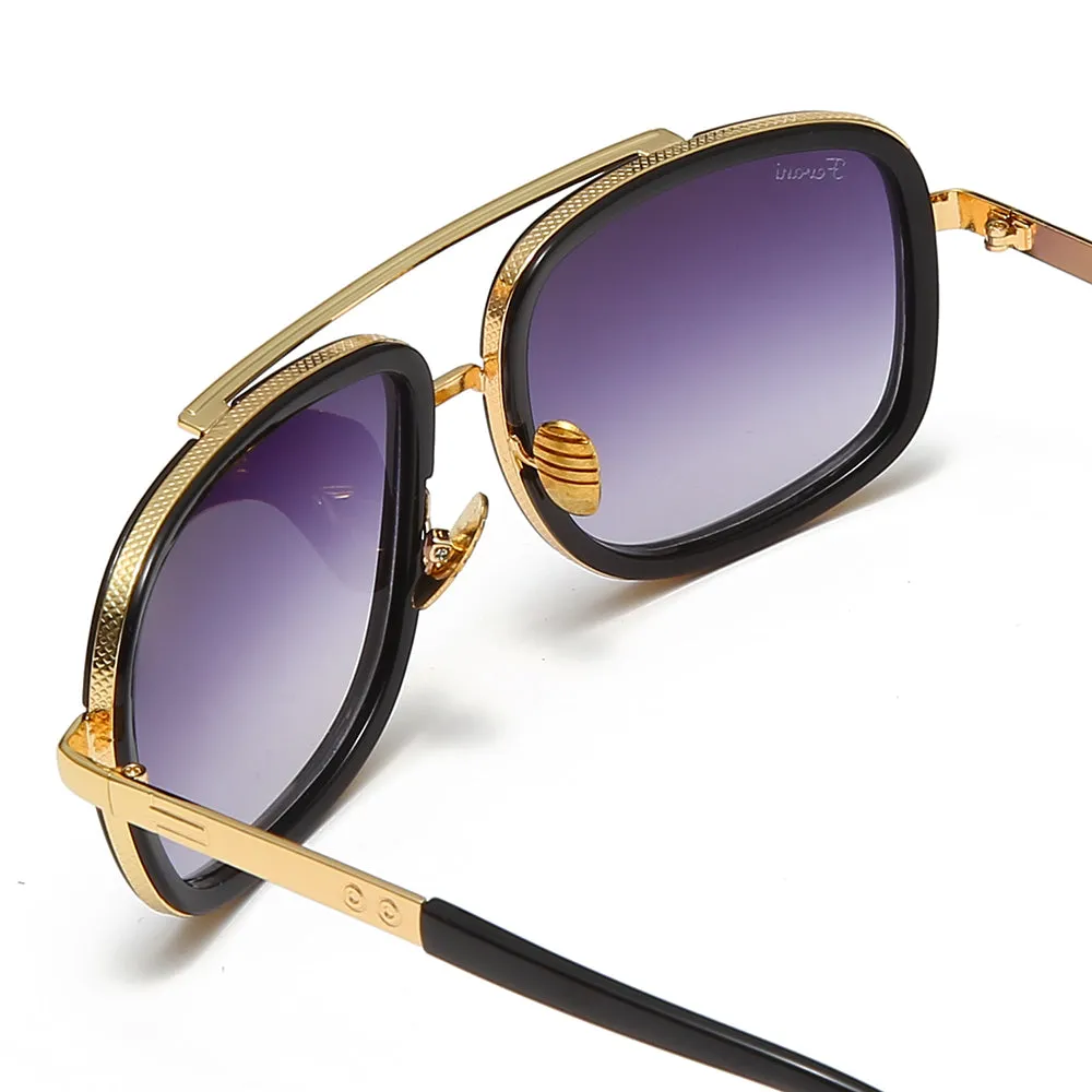 Men's Fevani Violet Square Oversized Sunglasses
