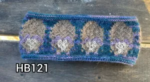 Merino Wool & Qiviut Blue/Purple Variegated Herd Circle Headbands