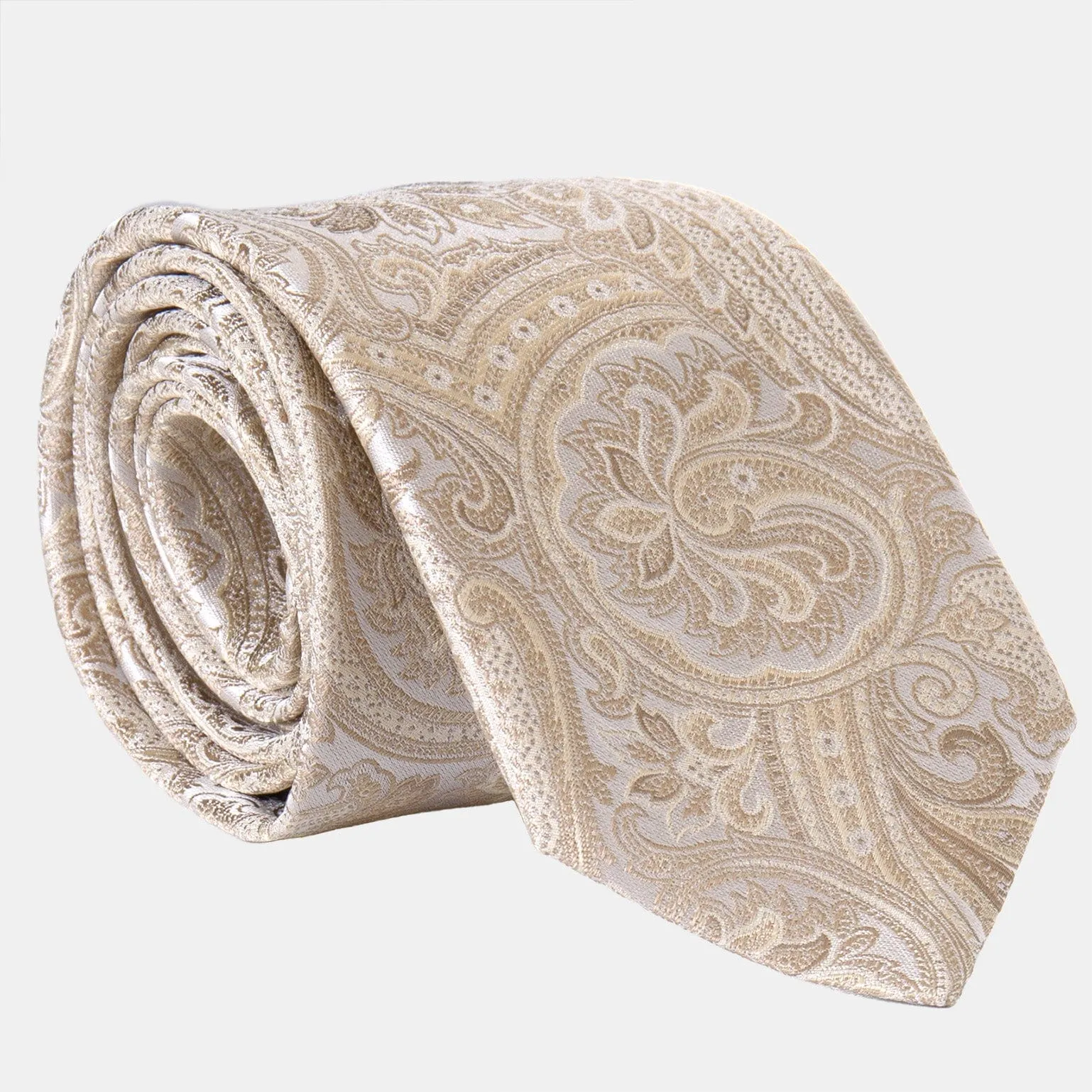Montecarlo - Silk Jacquard Tie - Champagne