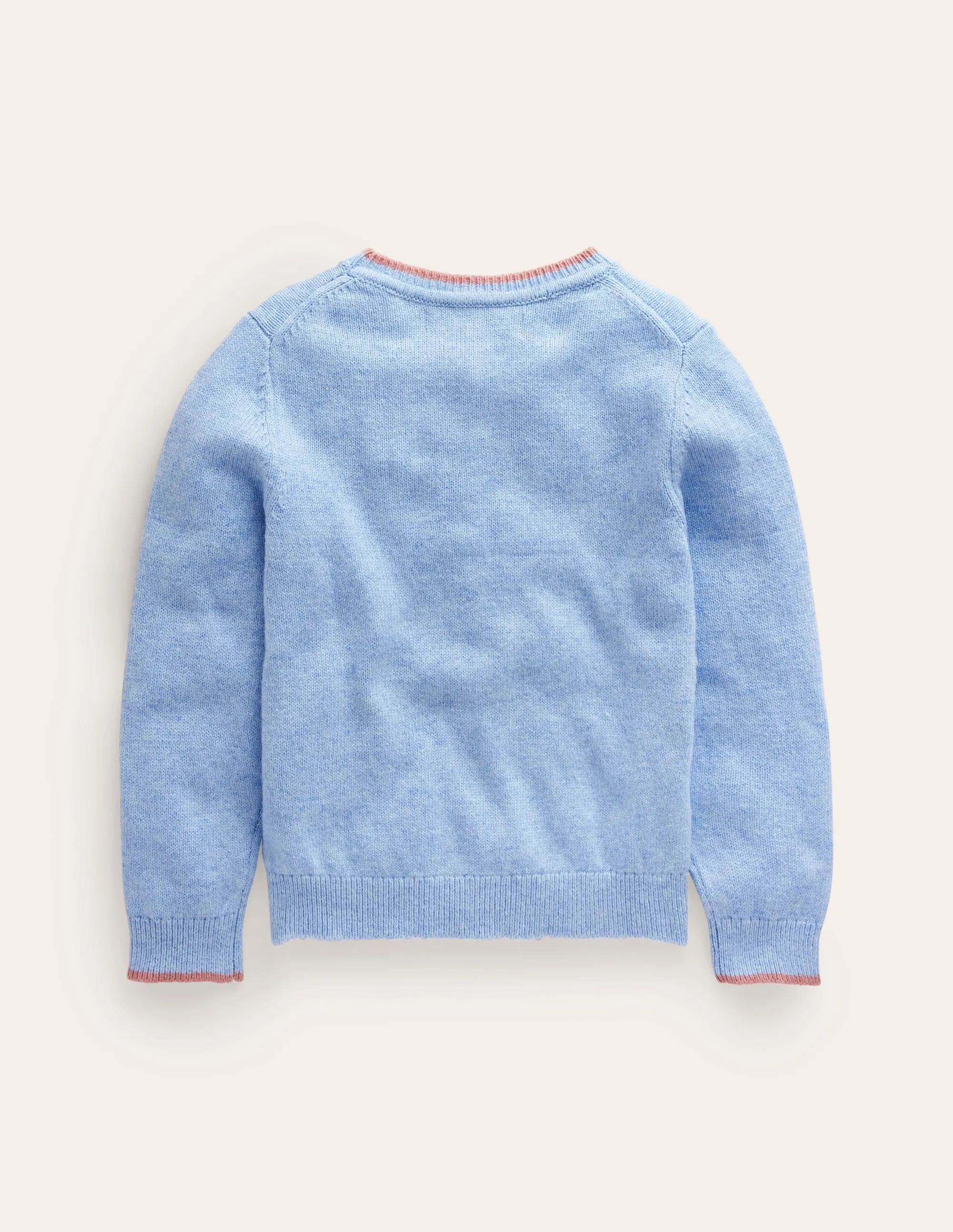 Novelty Logo Jumper-Pebble Blue Strawberry