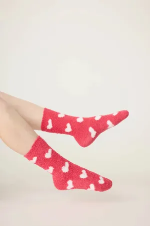 Ruby Red Heart Socks