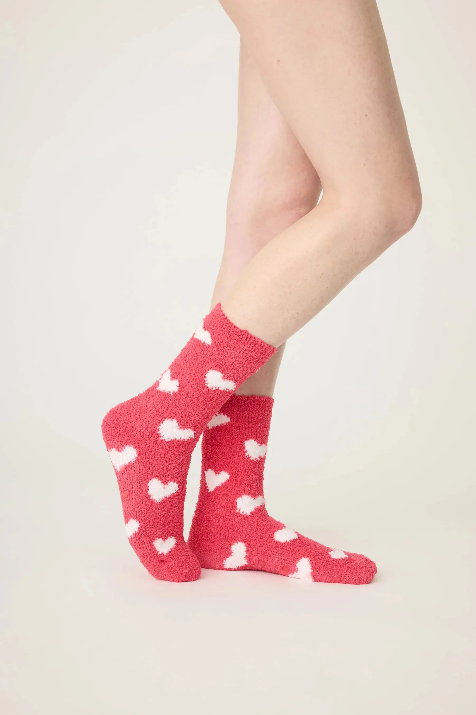 Ruby Red Heart Socks