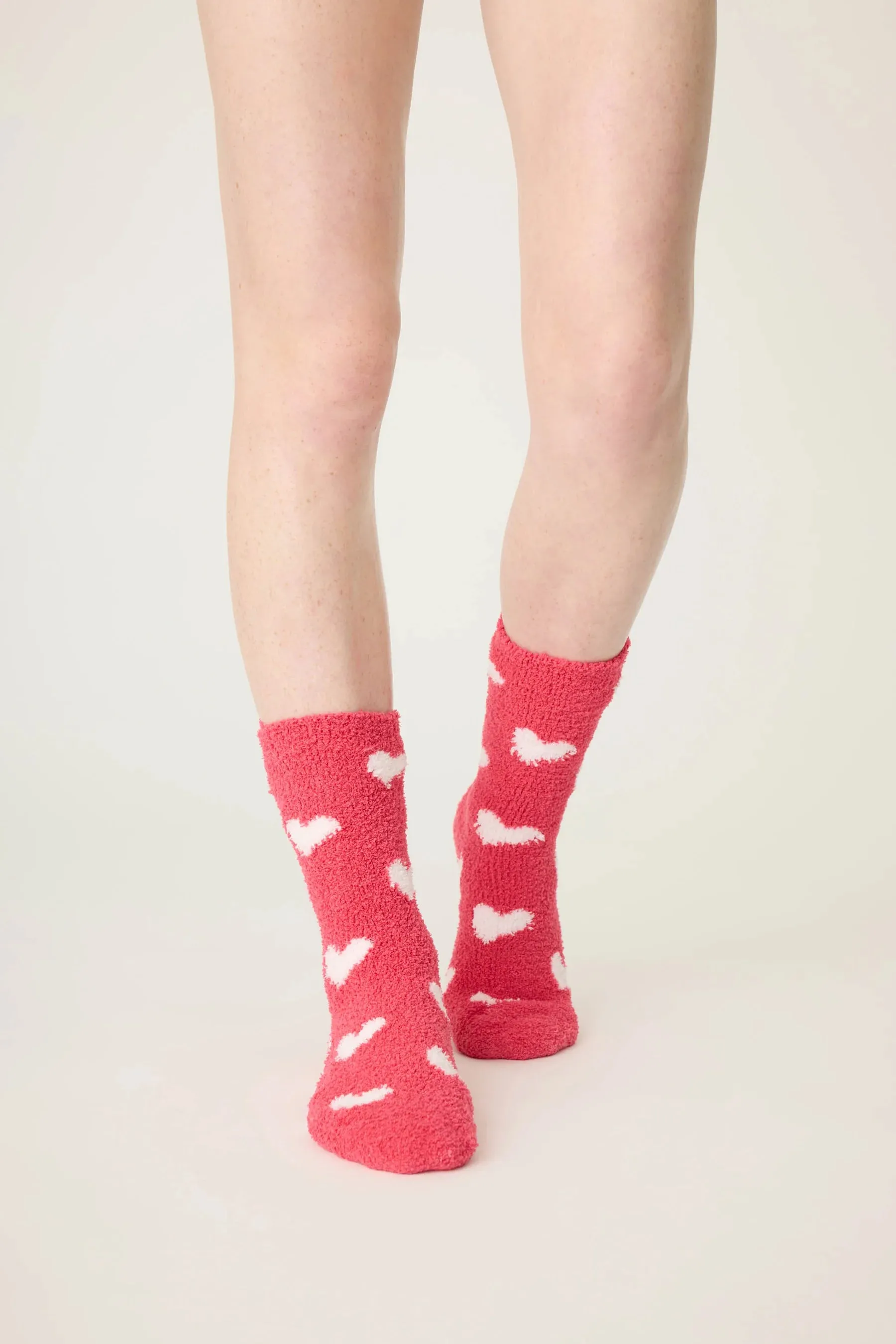 Ruby Red Heart Socks