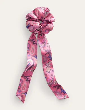 Scarf Hair Scrunchie-Deep Sea Coral