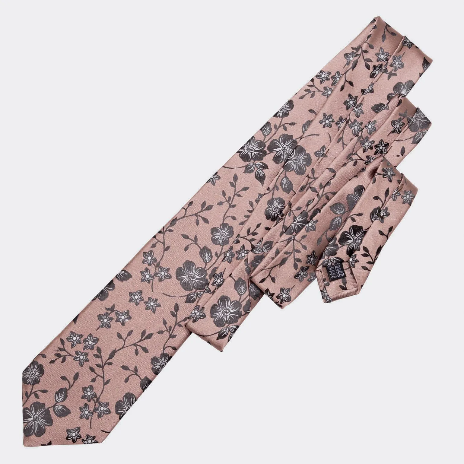 Silvio - Silk Jacquard Tie - Dusty Rose