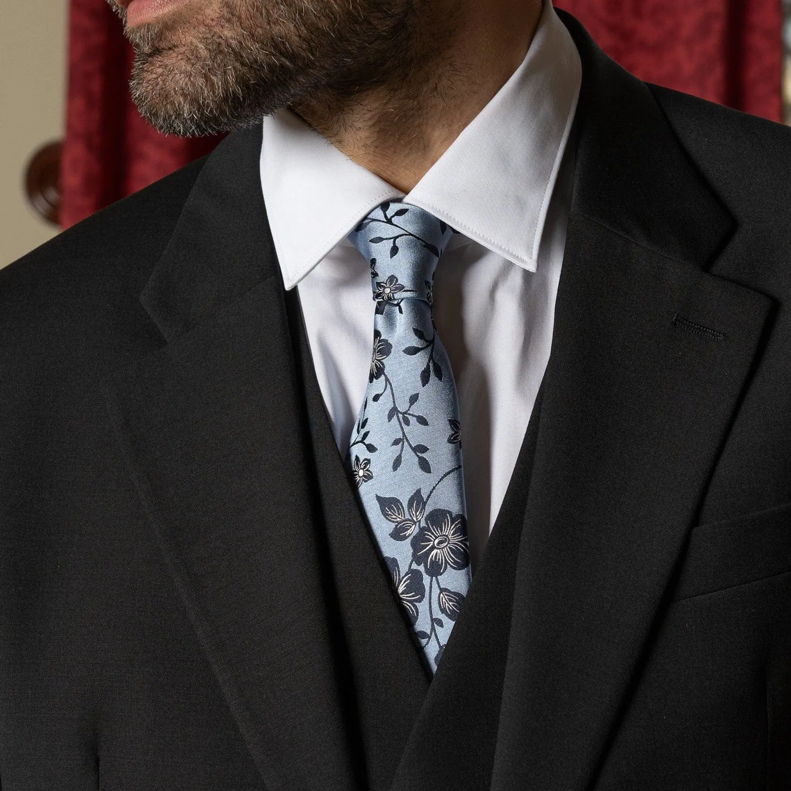Silvio - Silk Jacquard Tie - Sky Blue