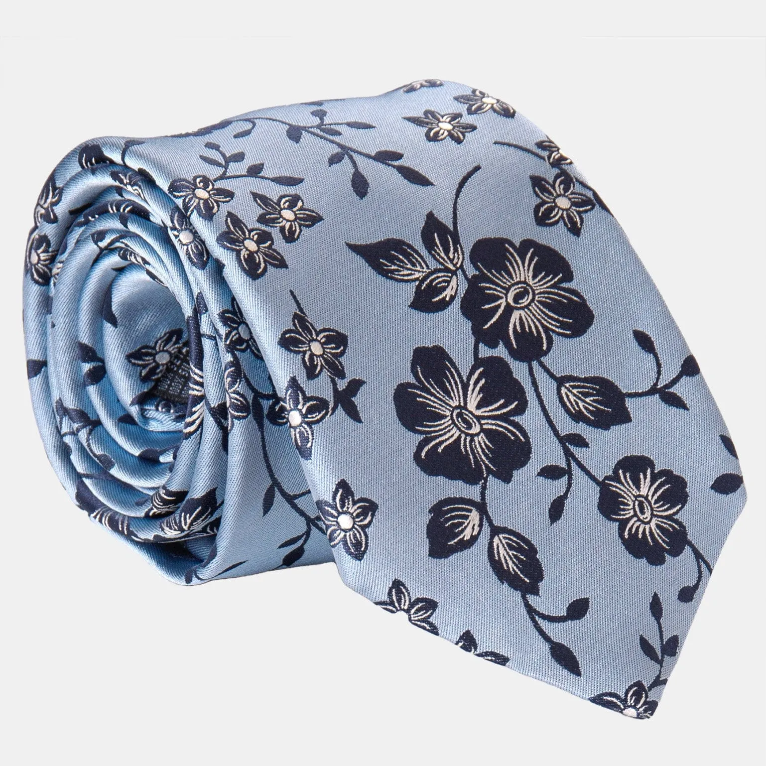 Silvio - Silk Jacquard Tie - Sky Blue