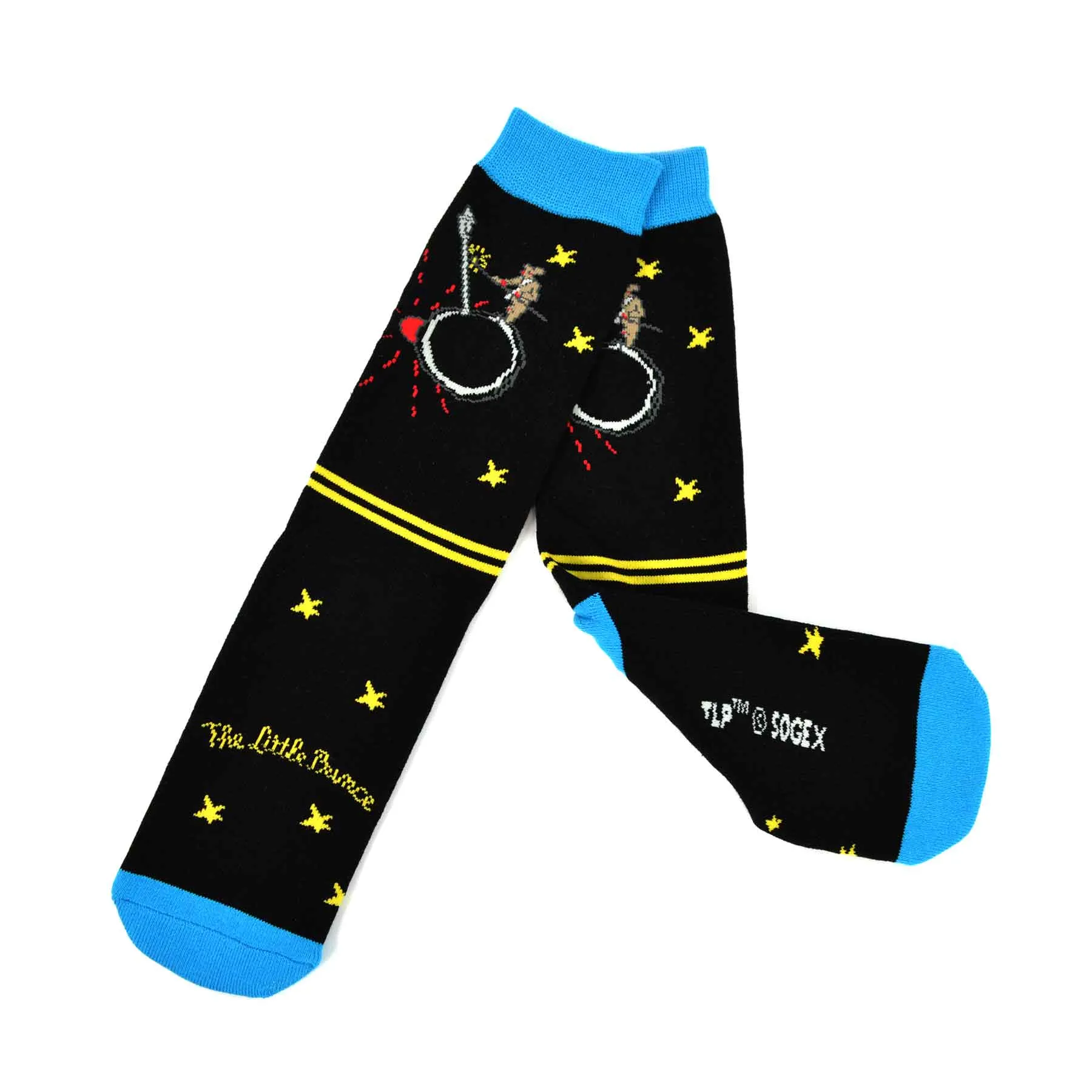Single Pair Little Prince Knitted Half Cushion Cotton Crew Socks