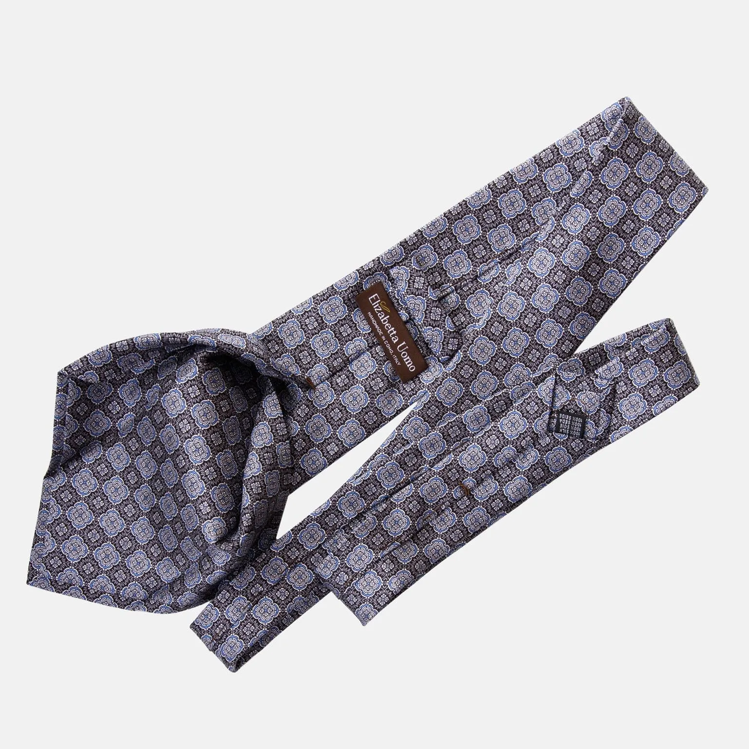 Veneto - Printed Silk Tie - Smoke