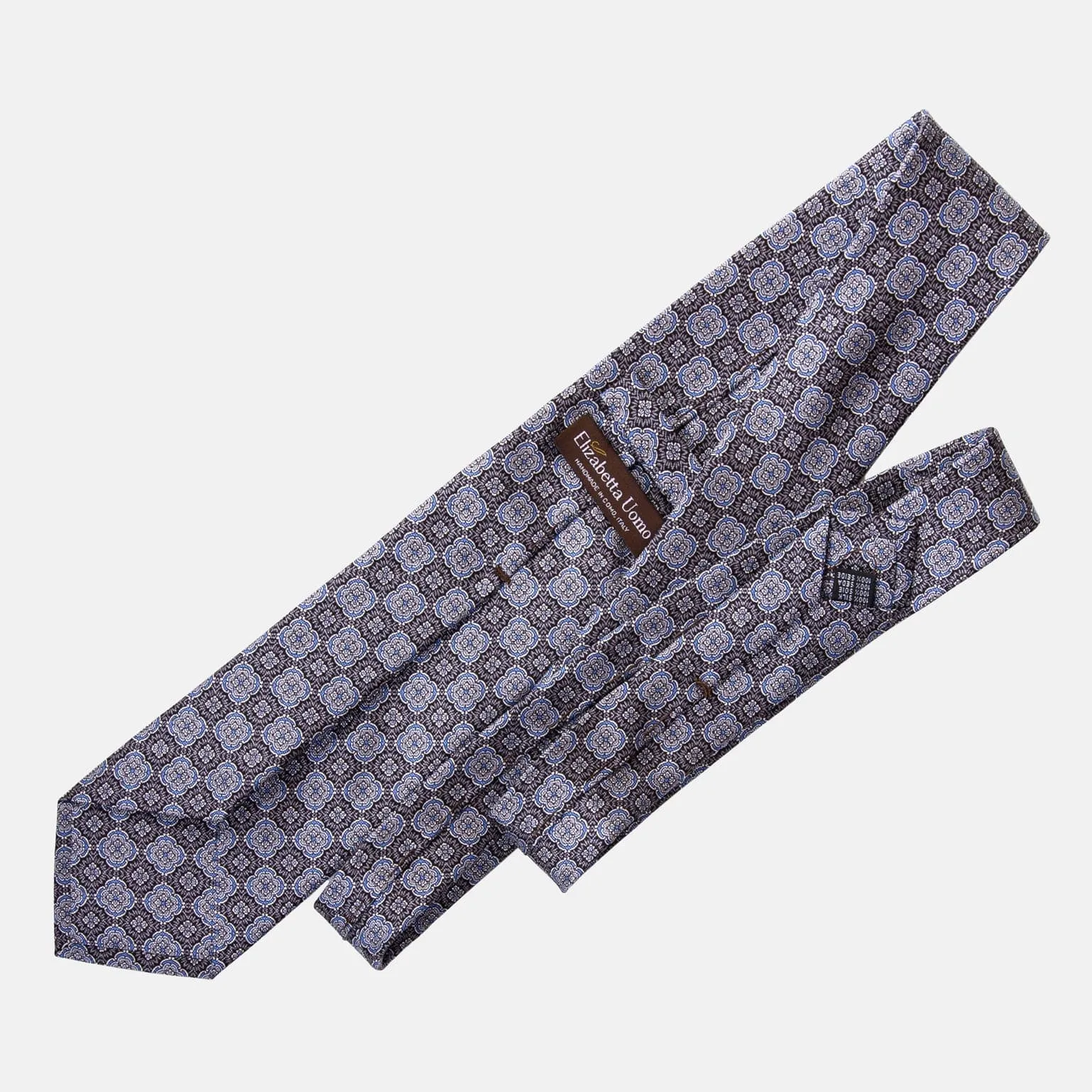 Veneto - Printed Silk Tie - Smoke