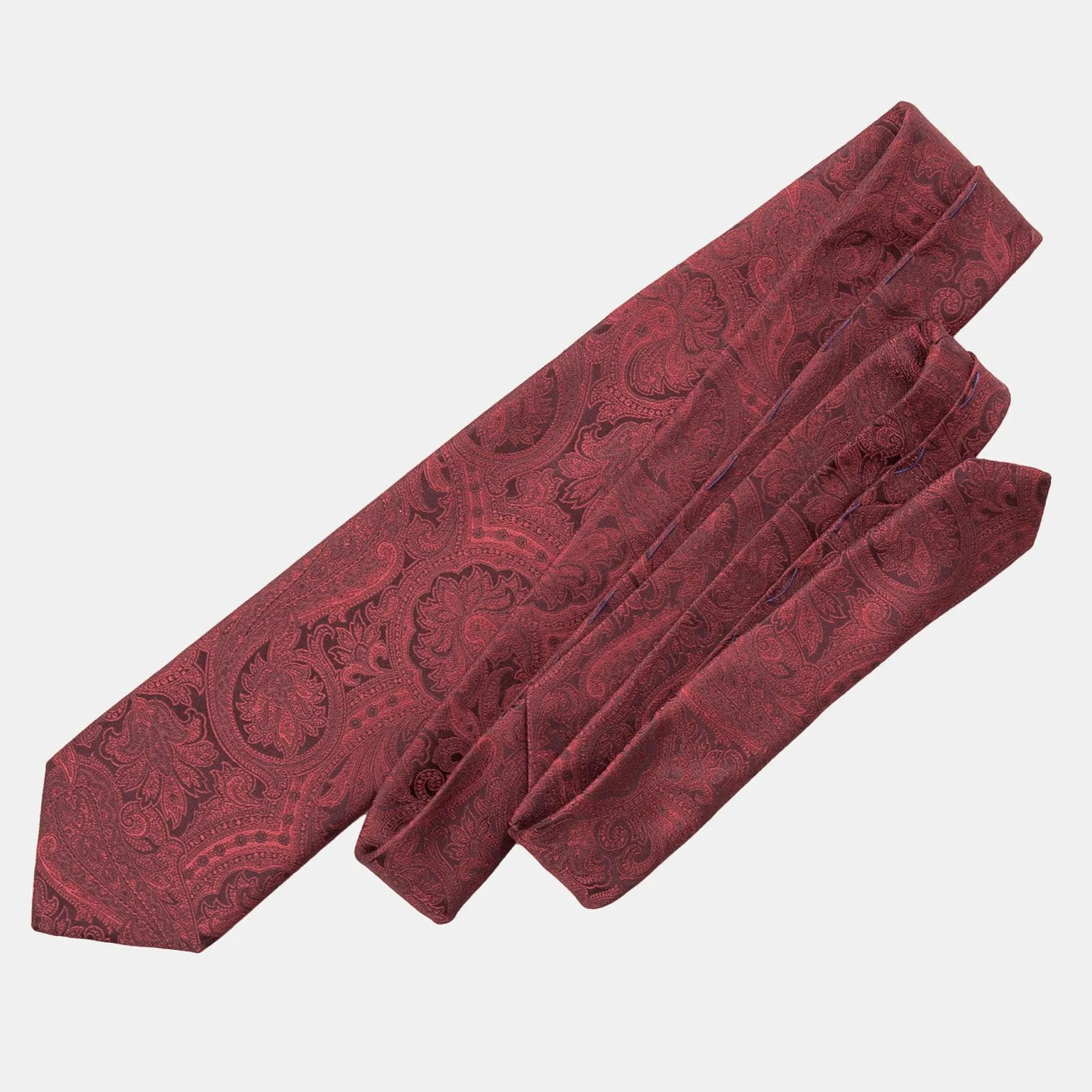 Vienna - Silk Jacquard Tie - Burgundy