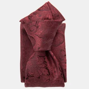 Vienna - Silk Jacquard Tie - Burgundy