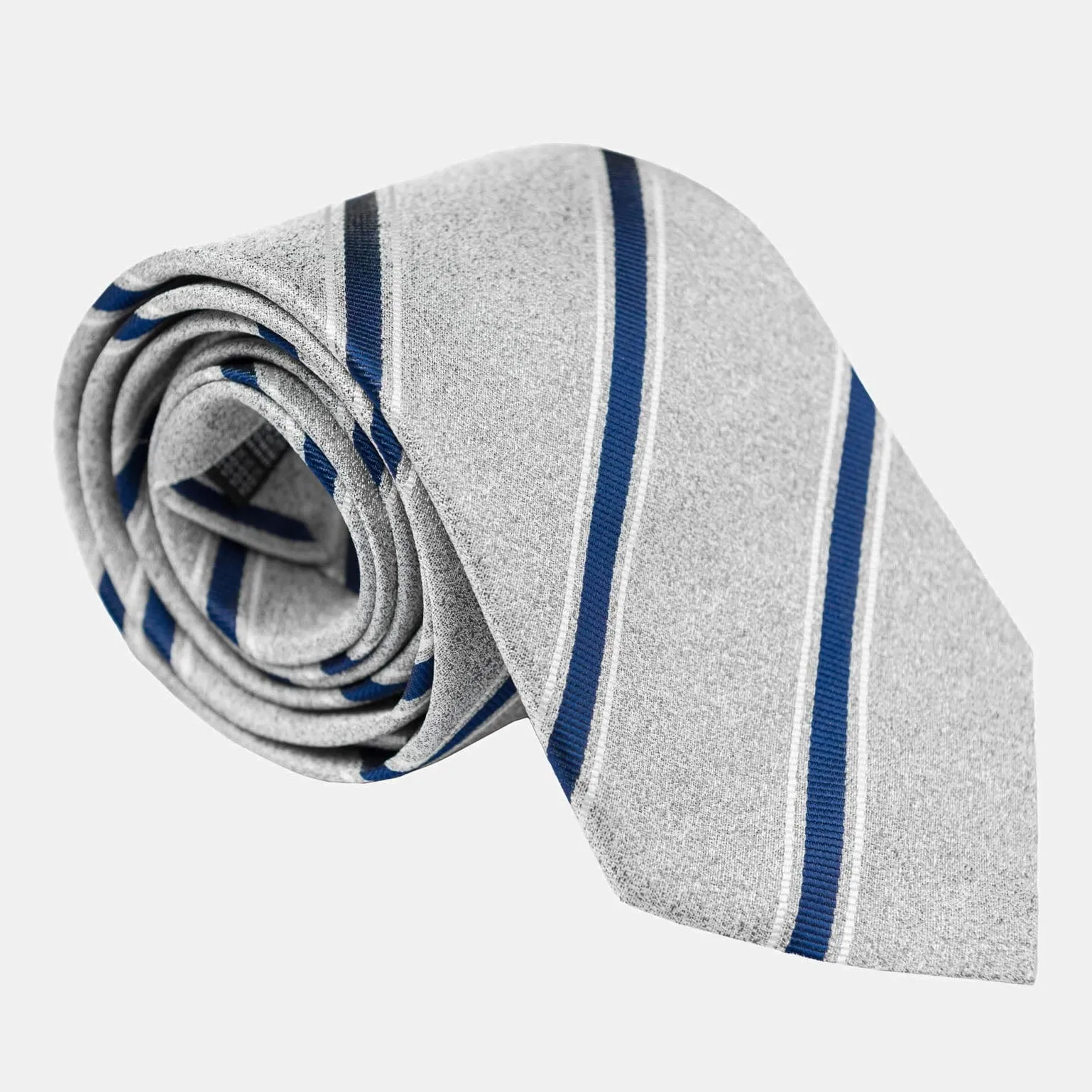 Vittorio - Silk Jacquard Tie - Silver Grey