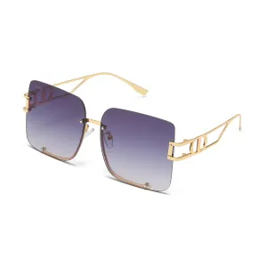 Women's Fevani Violet Square Oversized Sunglasses