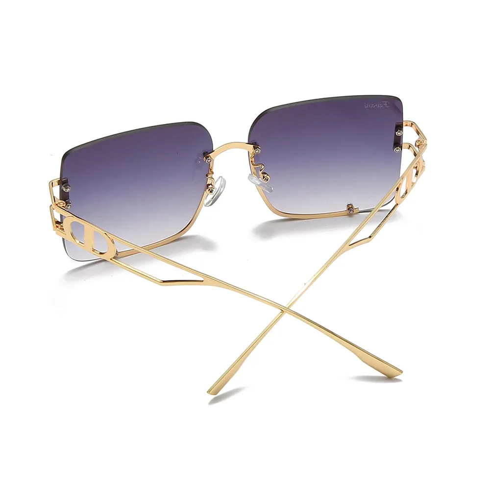 Women's Fevani Violet Square Oversized Sunglasses