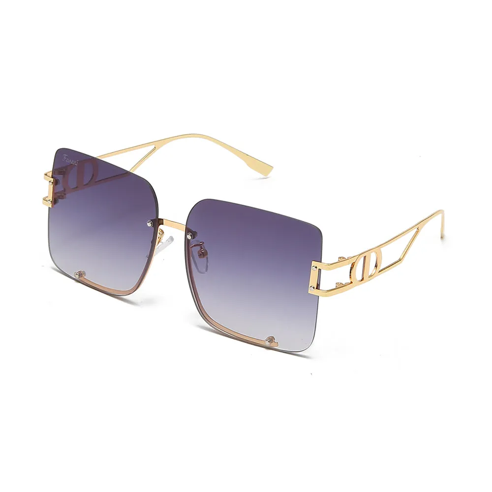 Women's Fevani Violet Square Oversized Sunglasses