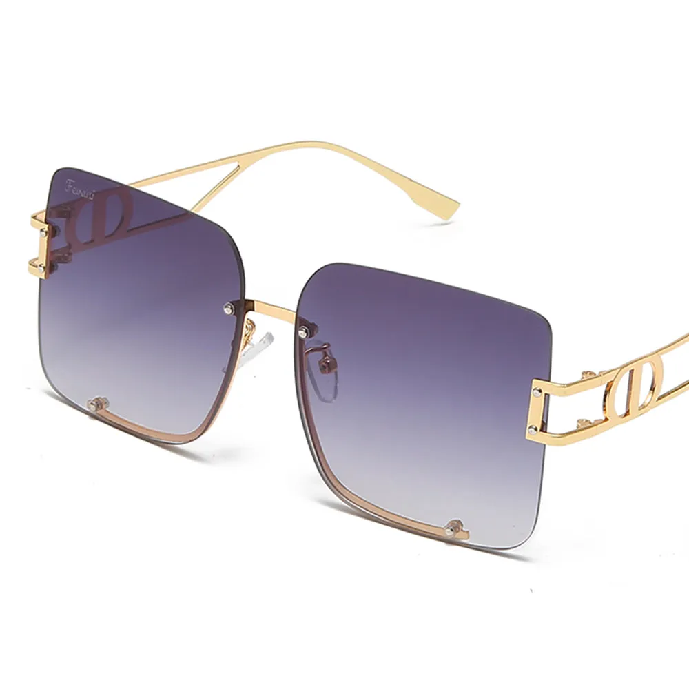 Women's Fevani Violet Square Oversized Sunglasses